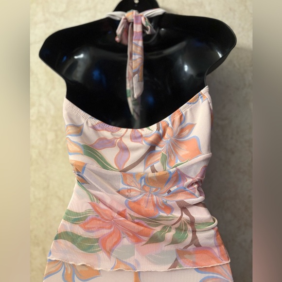 See You Monday Floral Halter Neck Skirt Set - Picture 5 of 7